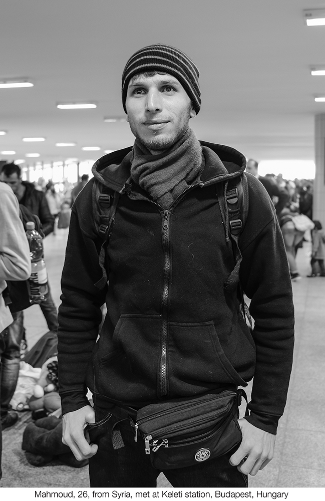 Syrian refugee from Deir el-Zor, Keleti station, Budapest