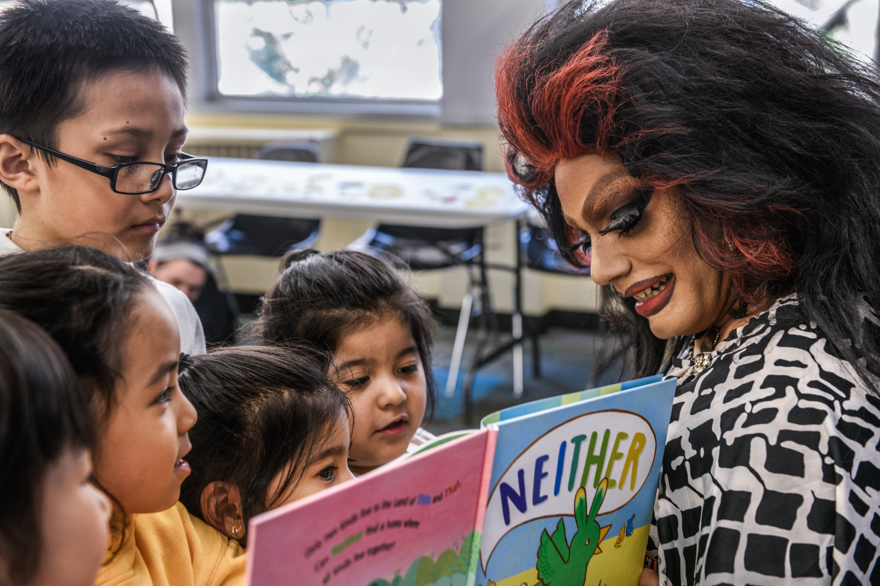 2018-New York-Drag Queen Story Hour-Angel Elektra
at Public Library Jackson Heights